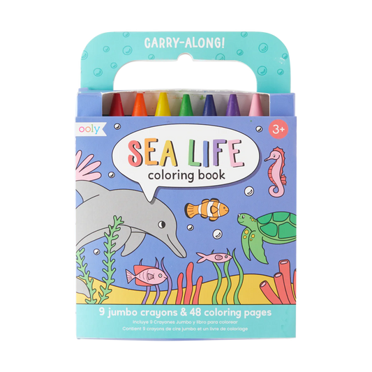 Carry Along! Coloring Book and Crayon Set | Sea Life