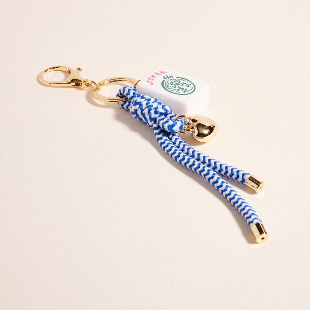 Mahjong Tile Puffy Heart Cord Bag Charm