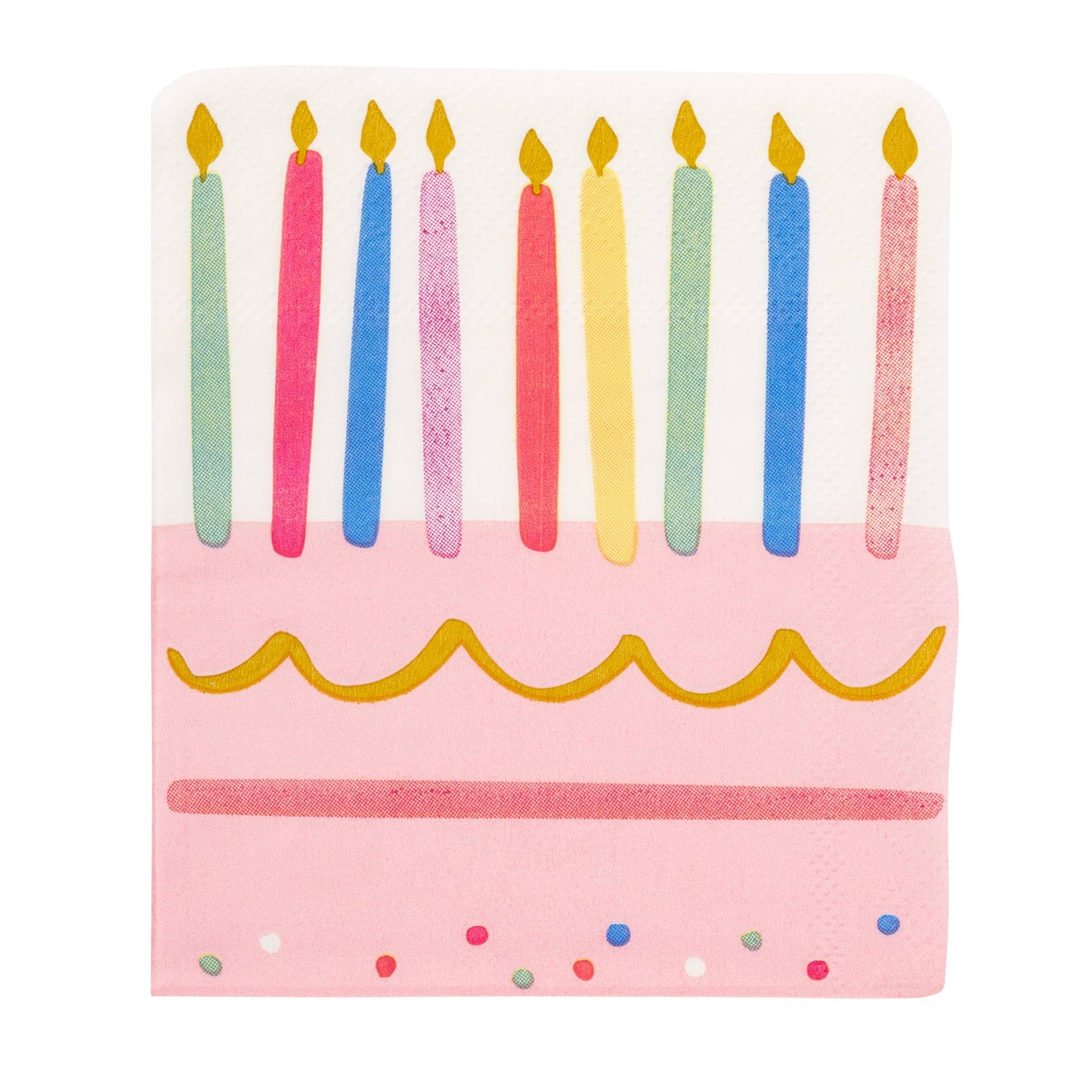Foil Cake & Candles Napkin