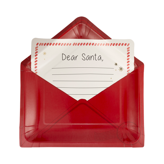 Letter to Santa Shaped Paper Plates