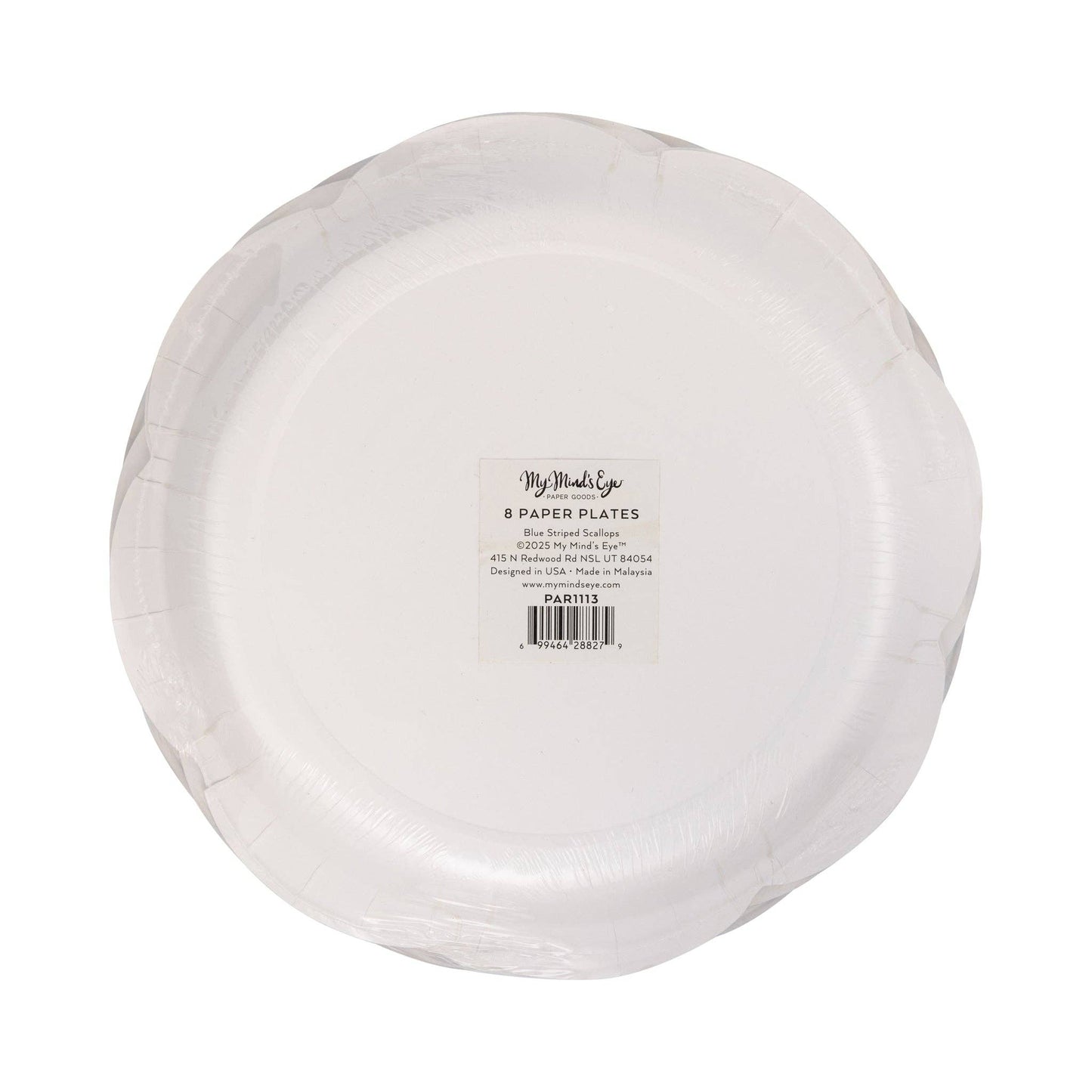 Blue Striped Scallop Plate