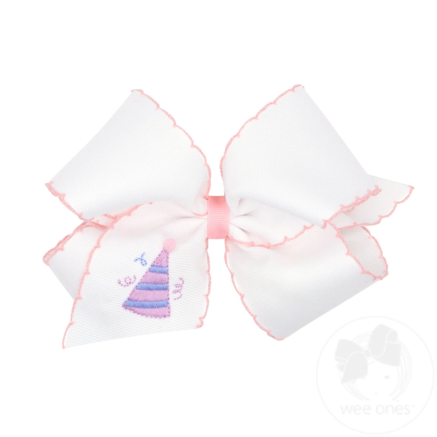 Grosgrain Bow Moonstitch Edge | Birthday Hat