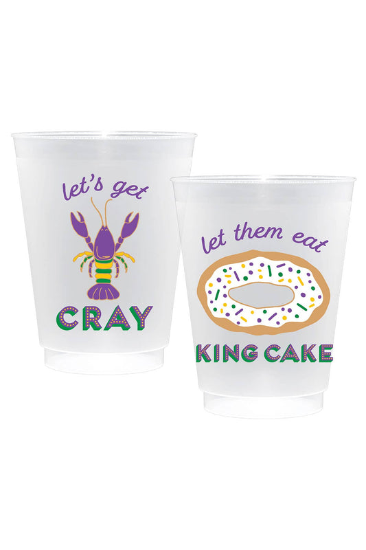 Mardi Gras Frost Flex Plastic Cups
