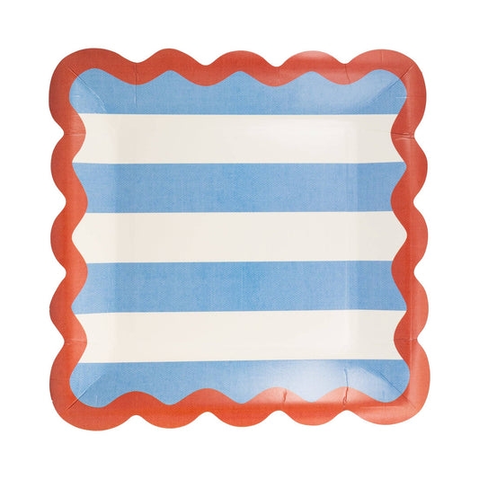 Hamptons Stripes Ric Rac Plate