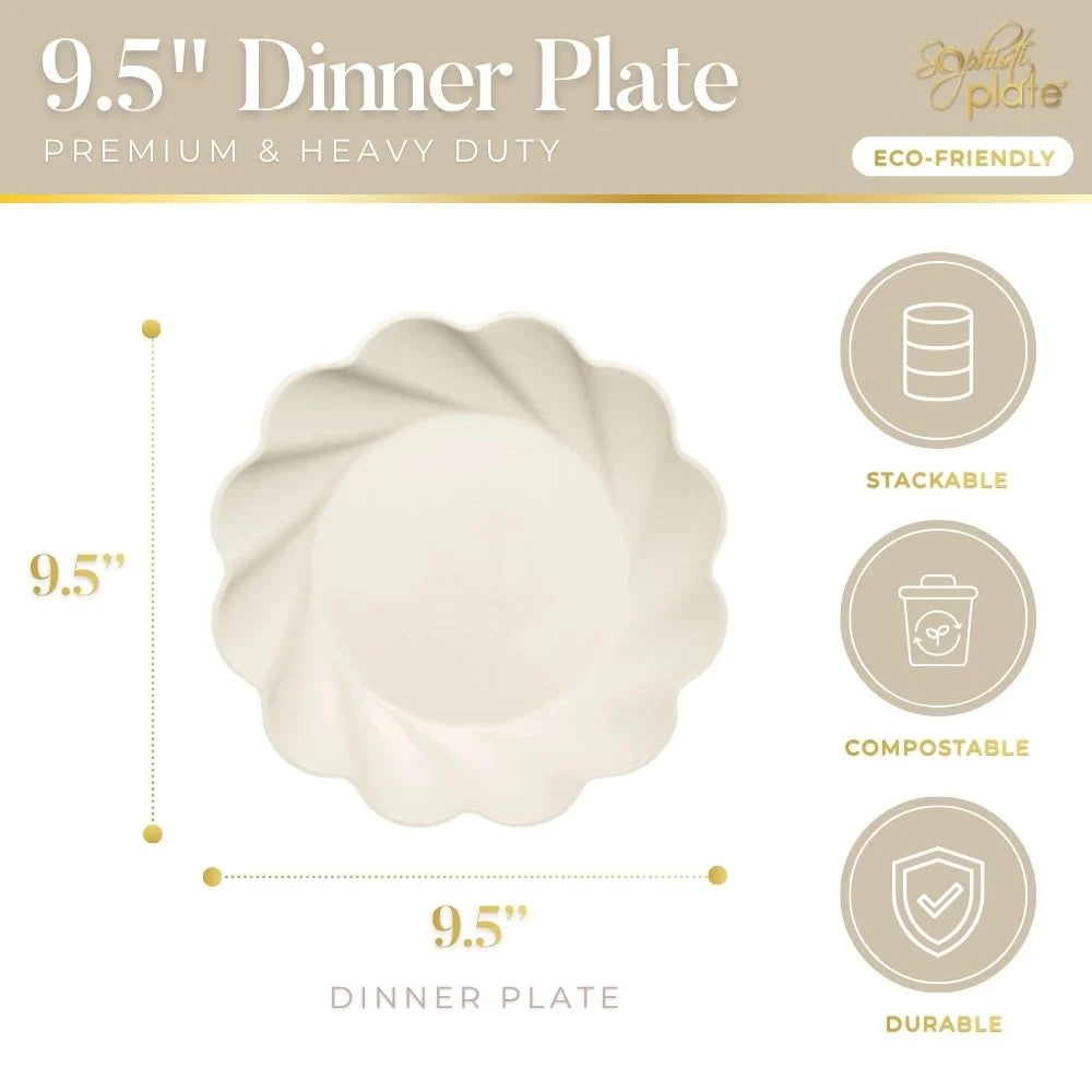 Simply Eco Dinner Plate | Cream
