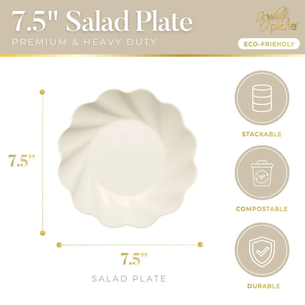 Simply Eco Salad Plate | Cream