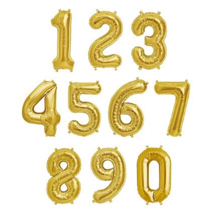 Gold Foil Number Balloon | 34"