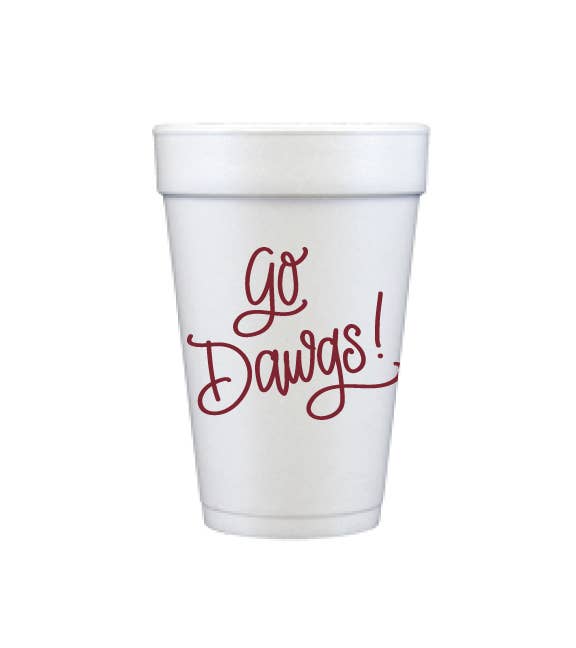 Go Dawgs! Foam Cups | Maroon