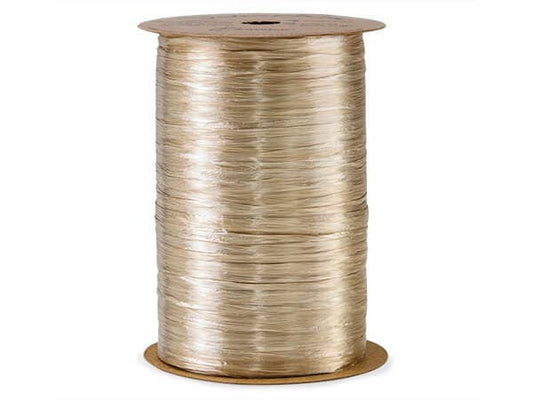 Pearlized Raffia Ribbon: Ivory Buff