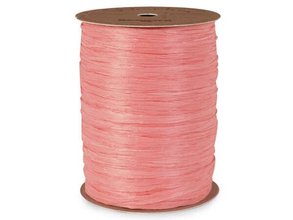 Matte Raffia Ribbon: Coral Matte / 1 Pack / 100 yards