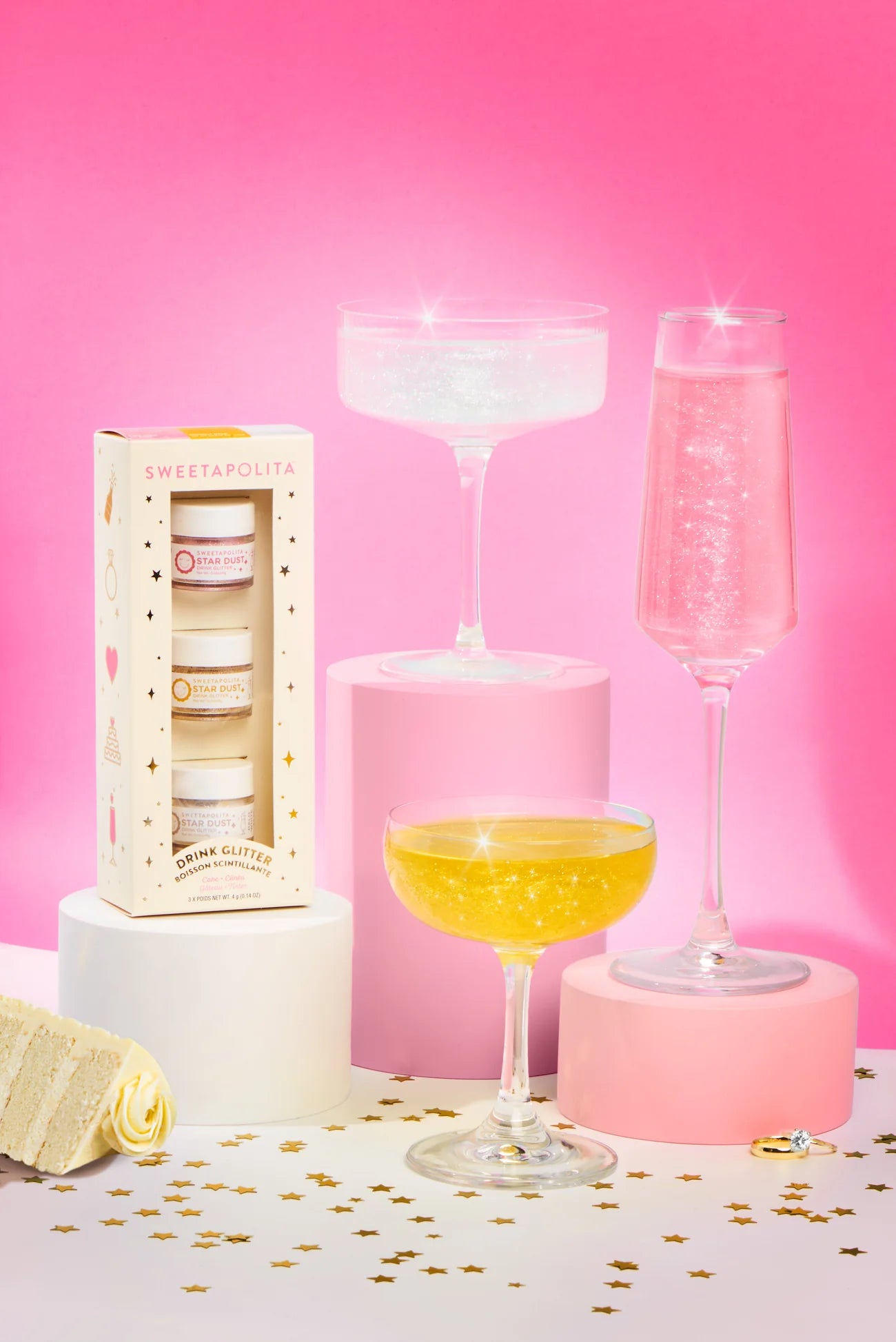 Drink + Dessert Edible Glitter Trio | Cake +Clinks