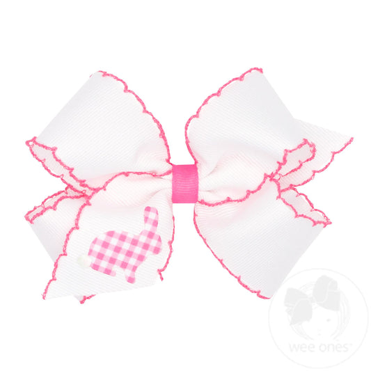 Medium Grosgrain Bow | Gingham Bunny