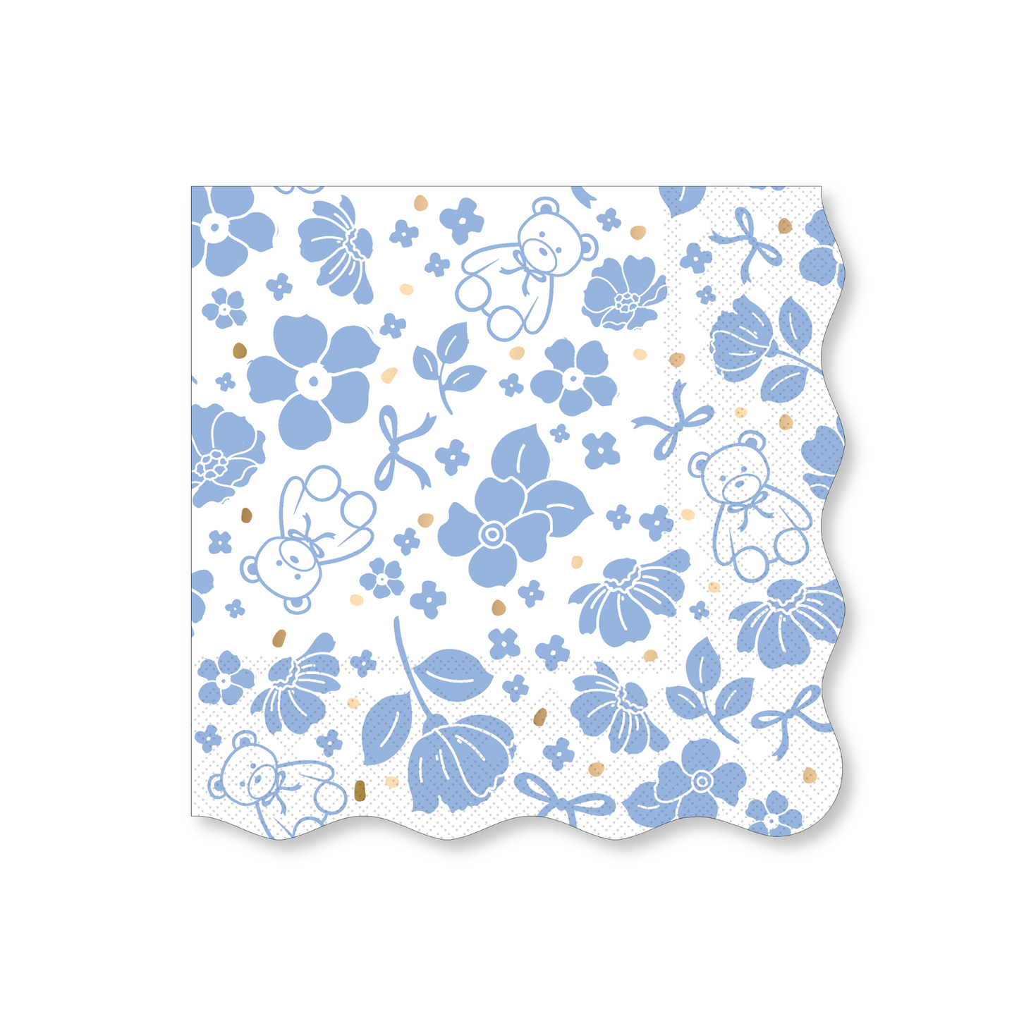 Henry Bear Blue Large Napkins