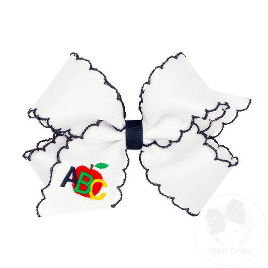 Back to School Bow Moonstitch Edge | ABC's