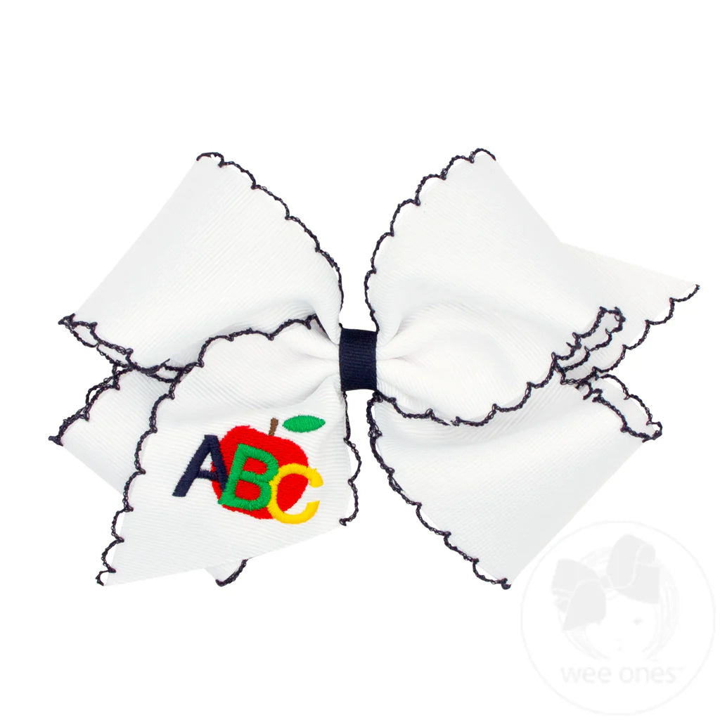 Back to School Bow Moonstitch Edge | ABC's