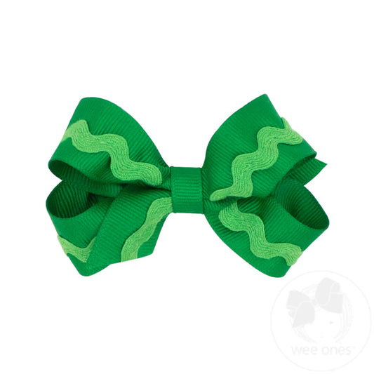 Mini Grosgrain Bow with Ric-Rac