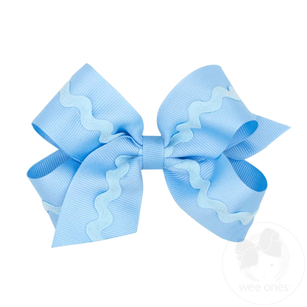 Medium Grosgrain Bow with Ric-Rac
