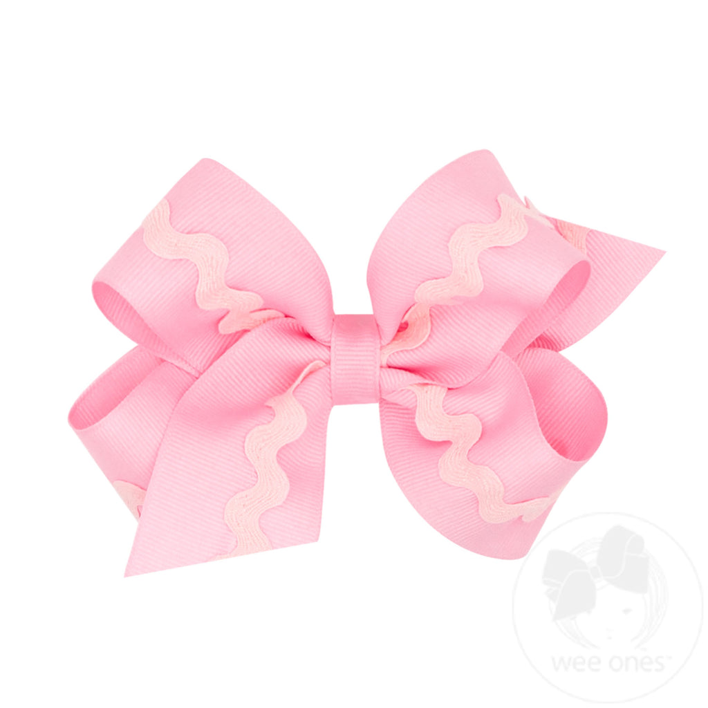 Medium Grosgrain Bow with Ric-Rac