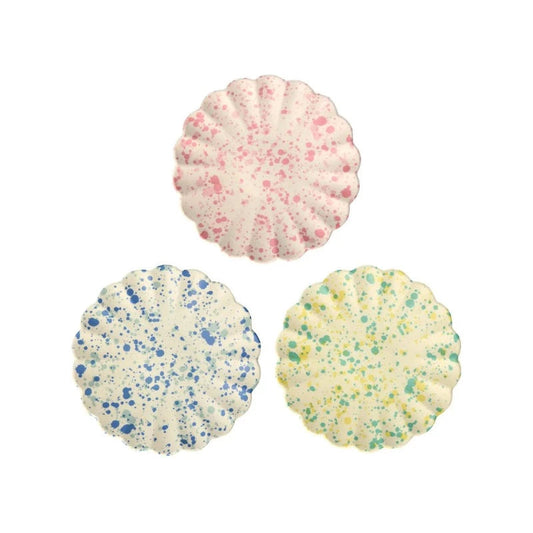 Small Speckled Reusable Bamboo Plates