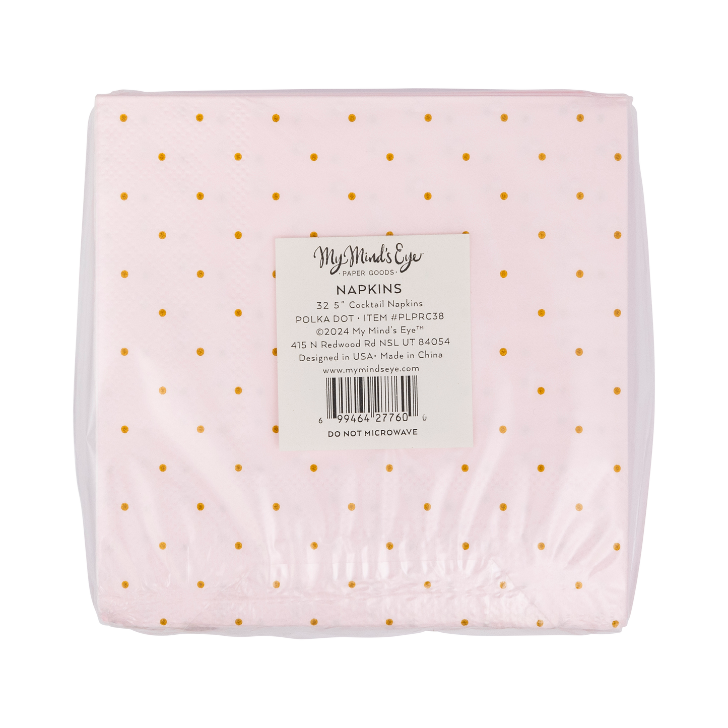 Princess Polka Dot Cocktail Napkin