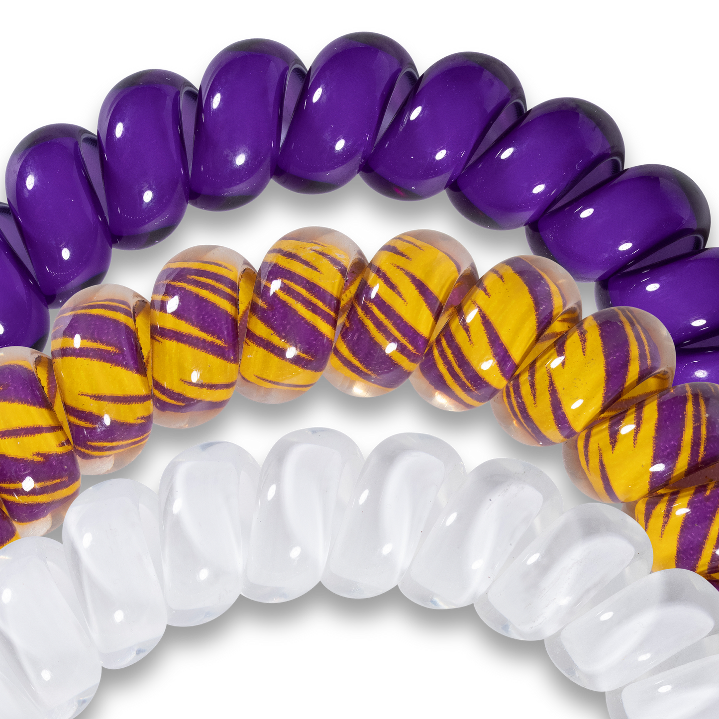 Spiral Hair Coils | Small | LSU Hair Ties