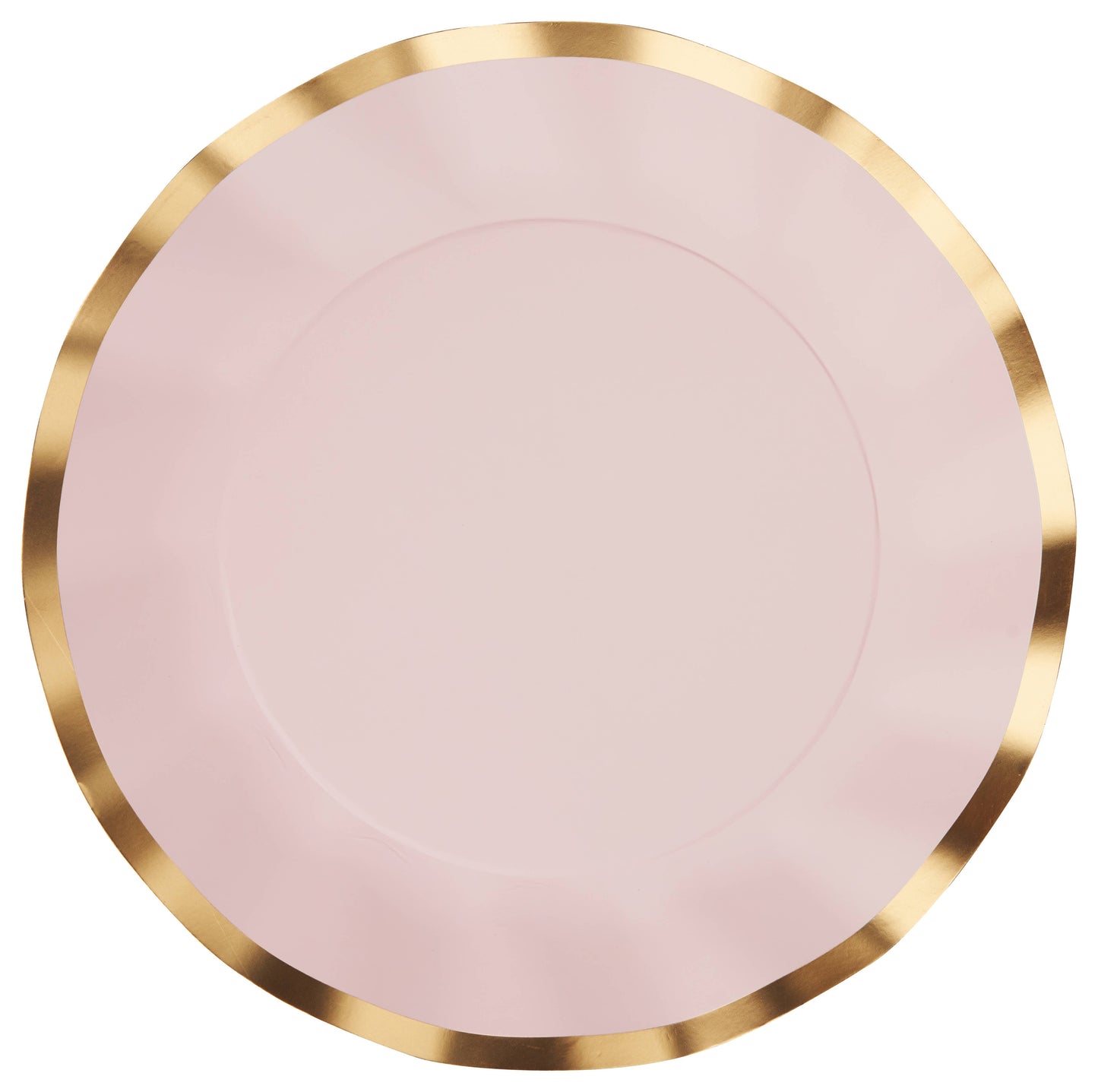 Paper Wavy Dinner Plate Everyday Blush/8ct