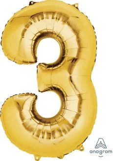 Gold Foil Number Balloon | 34"