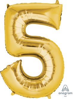 Gold Foil Number Balloon | 34"