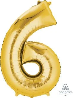 Gold Foil Number Balloon | 34"