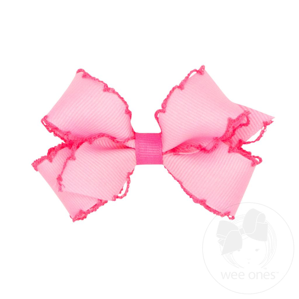 Mini Classic Grosgrain Moonstitch Bow