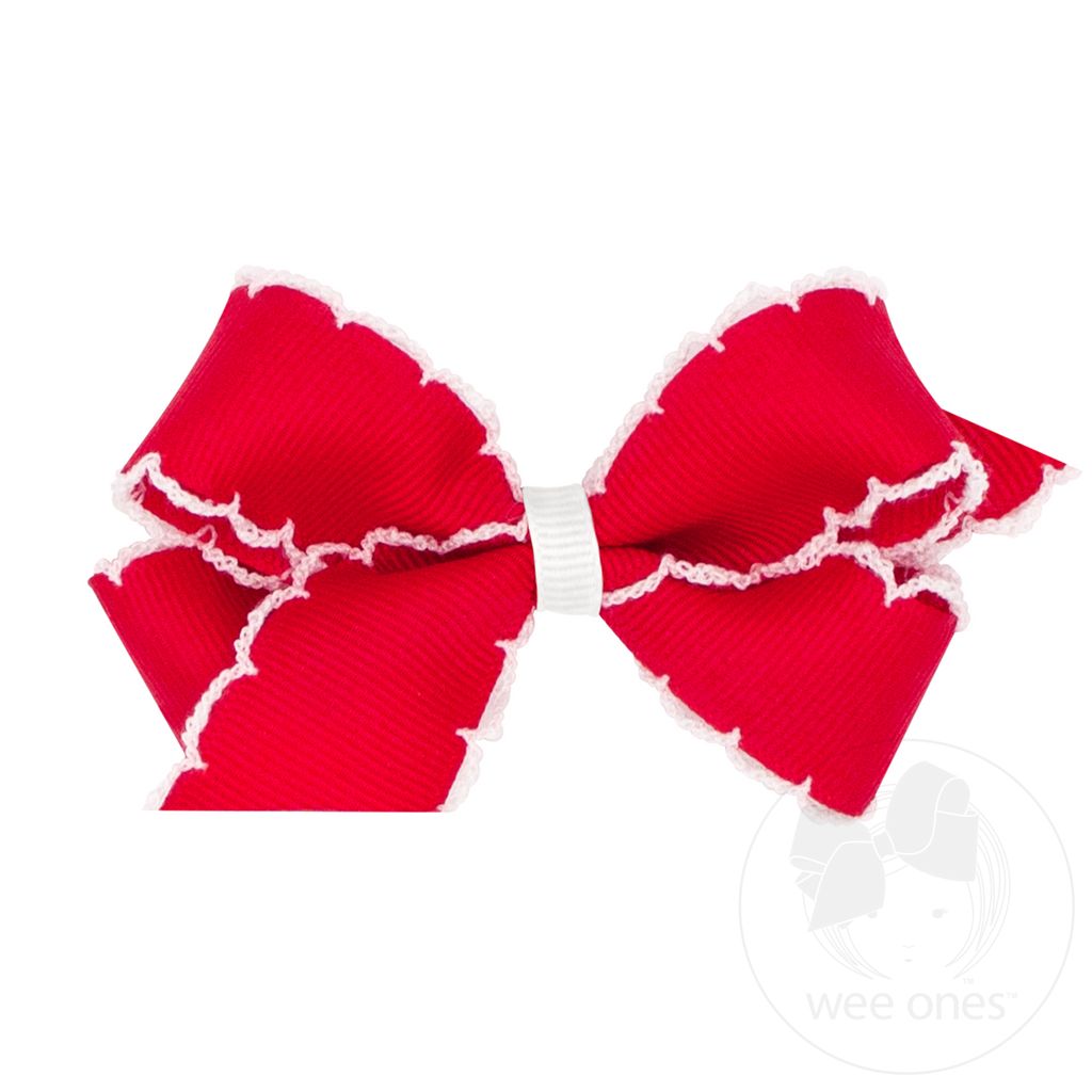 Mini Classic Grosgrain Moonstitch Bow