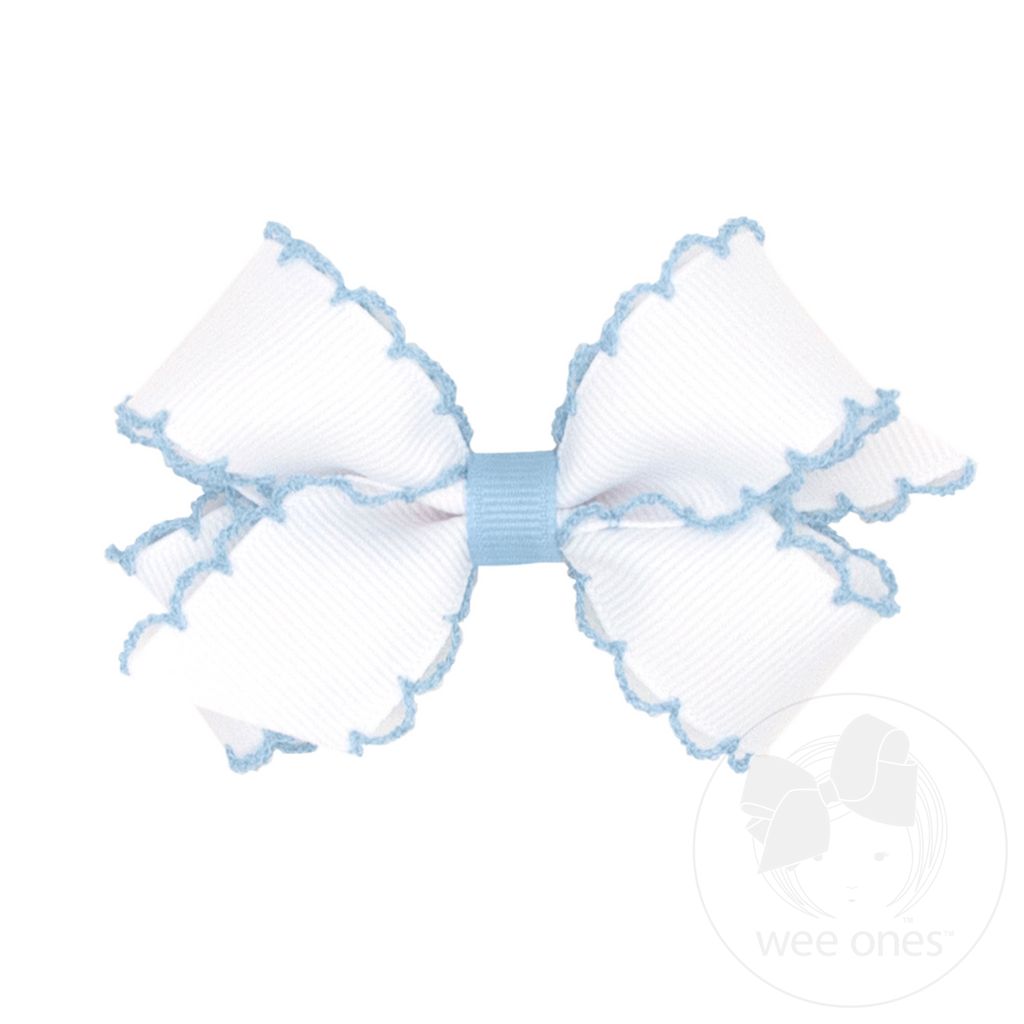 Mini Classic Grosgrain Moonstitch Bow