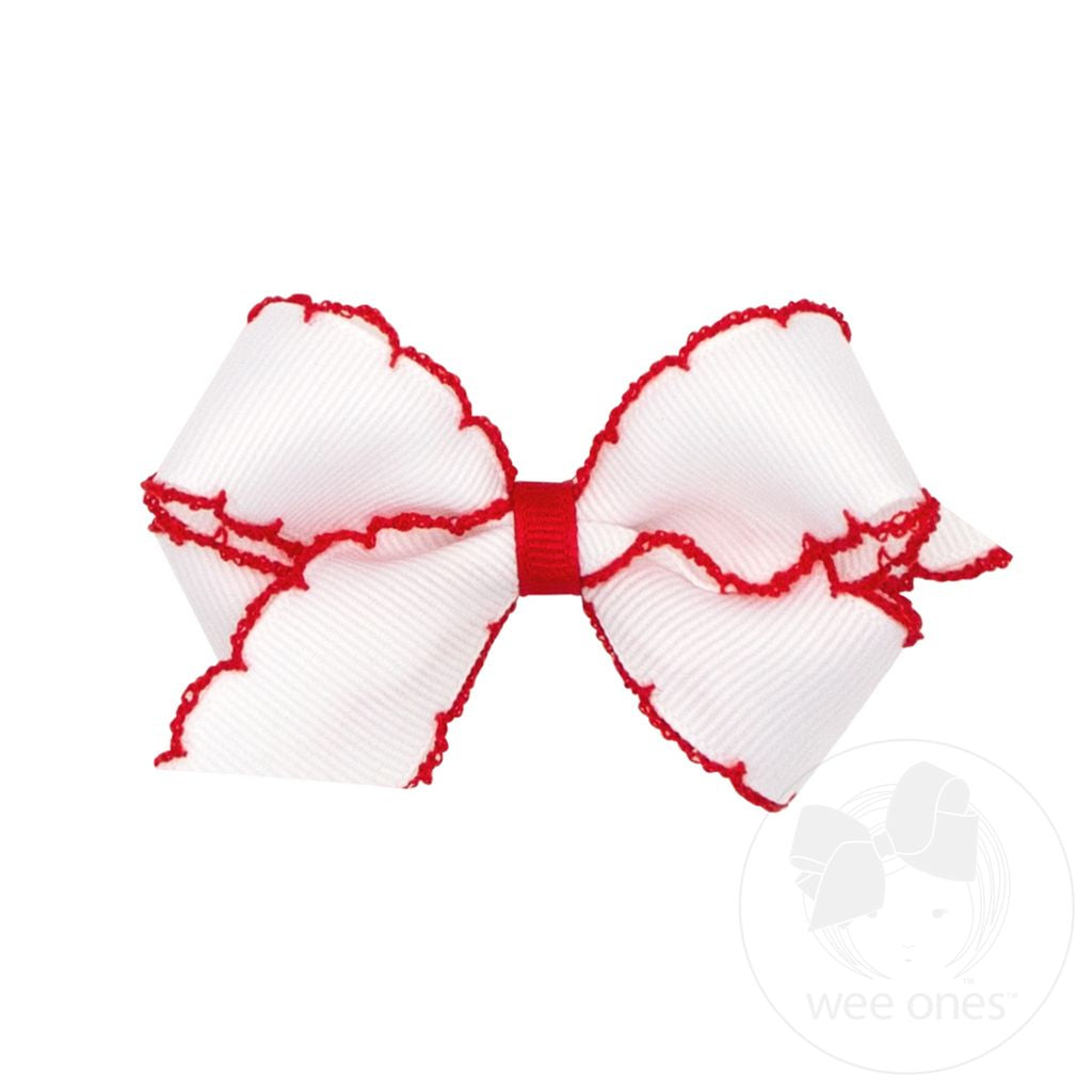 Mini Classic Grosgrain Moonstitch Bow