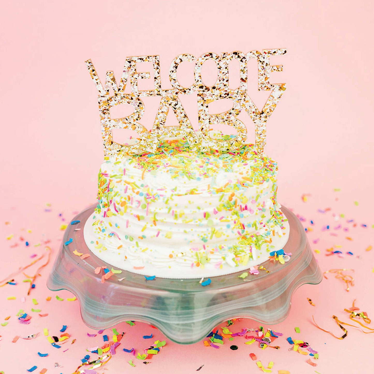 Welcome Baby Cake Topper