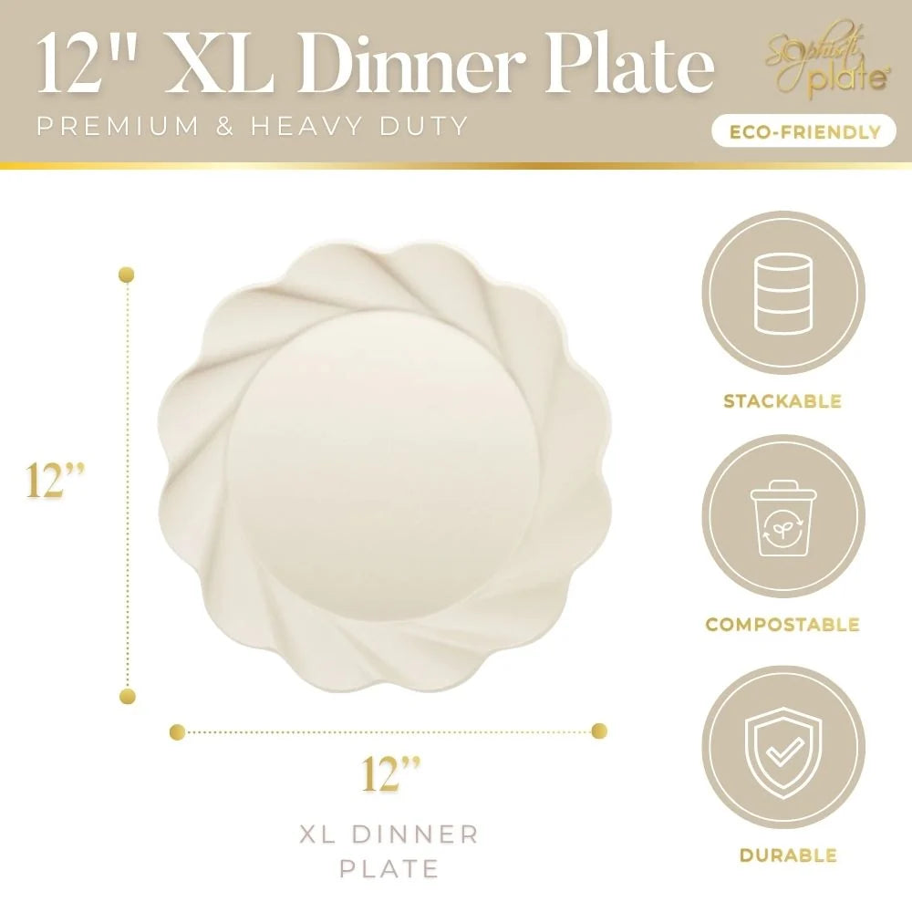 Simply Eco Extra Large Plate | Cream