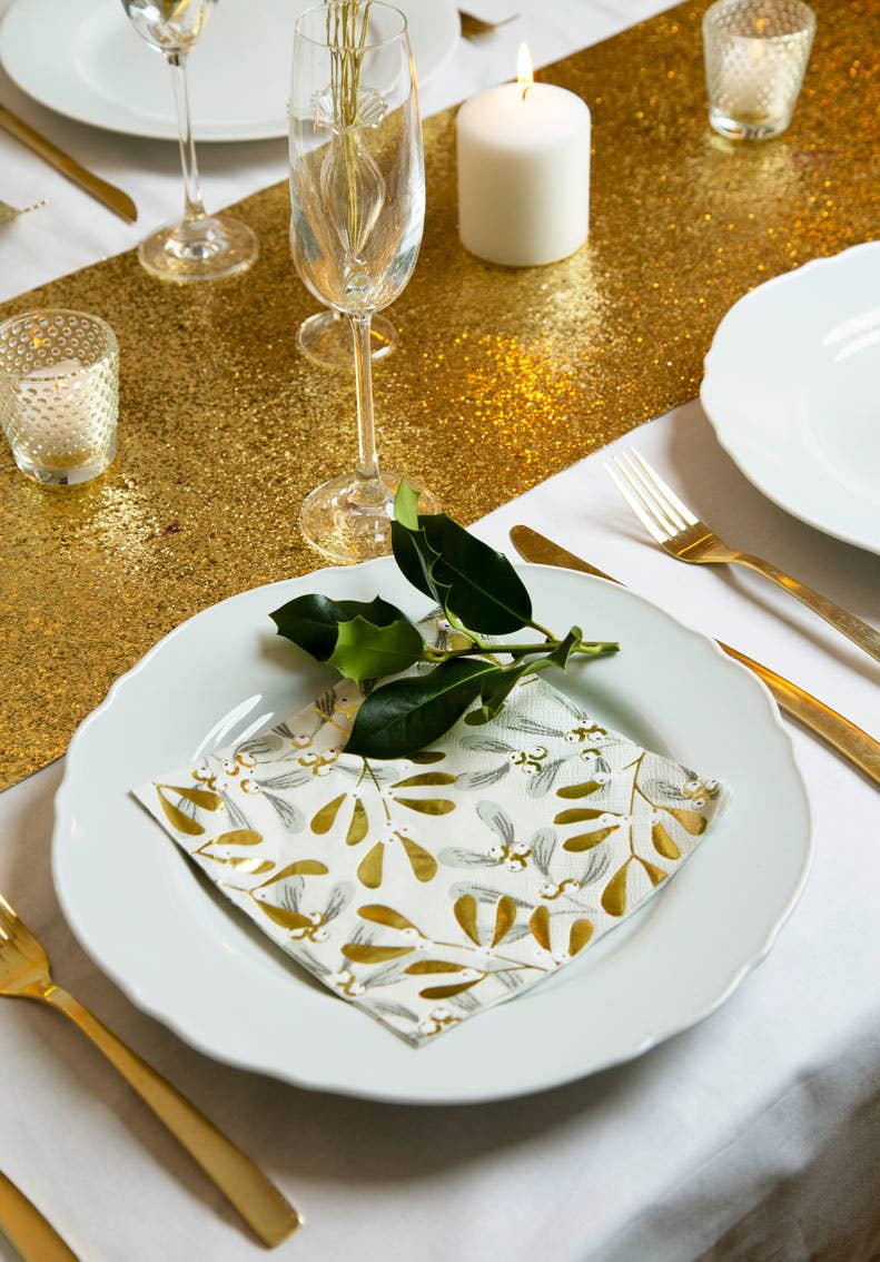 Gold Glitter Table Runner | 6ft