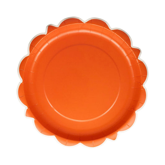 Falloween Rust Scalloped Plate