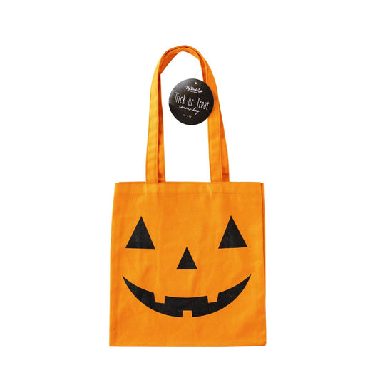 Jack-o-Lantern Canvas Trick or Treat Bag