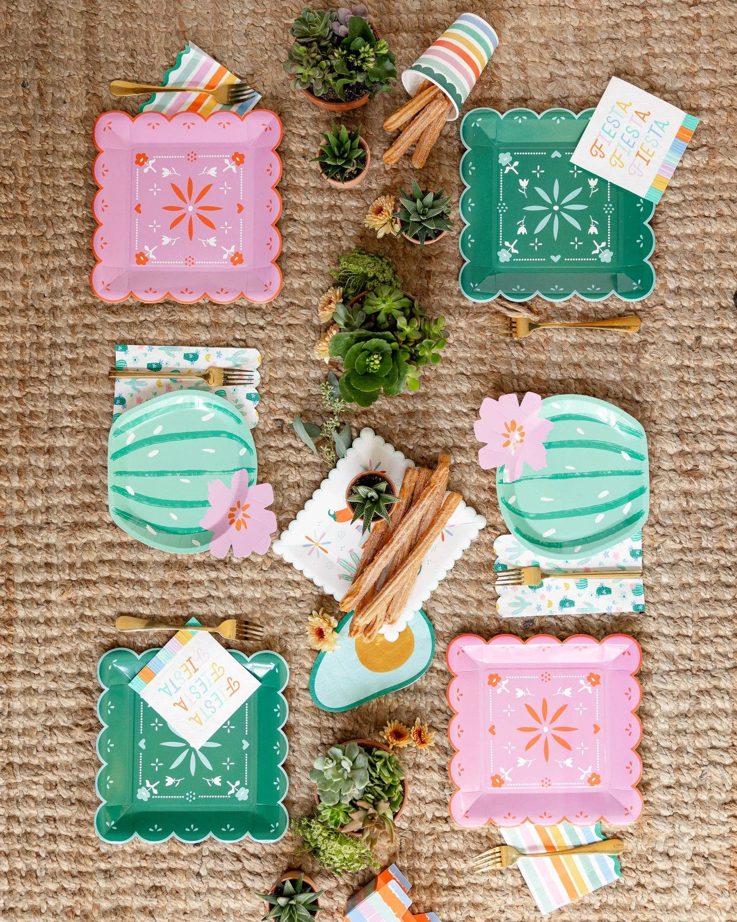 Fiesta Papel Square Plate Set