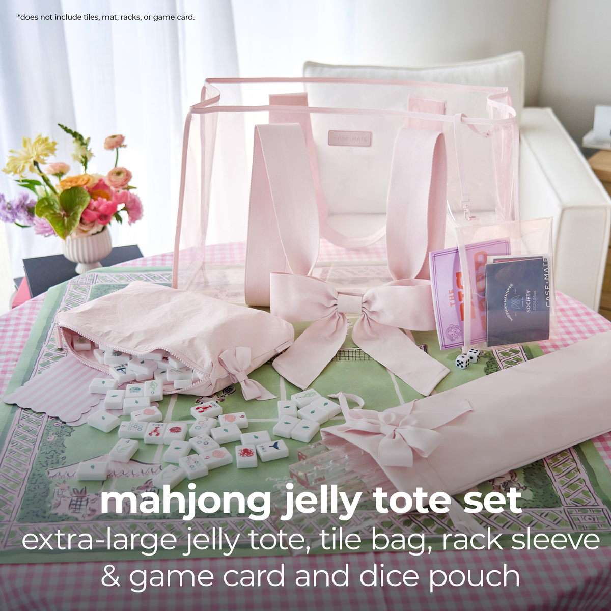 Mahjong Jelly Tote | Tortoiseshell Bow