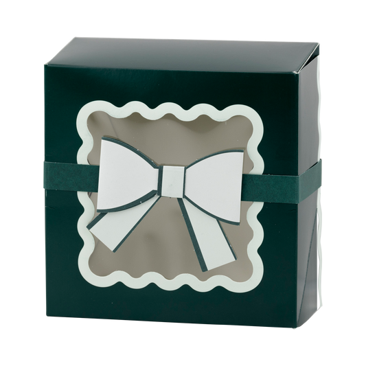 Green Bow Ric Rac Cookie Box