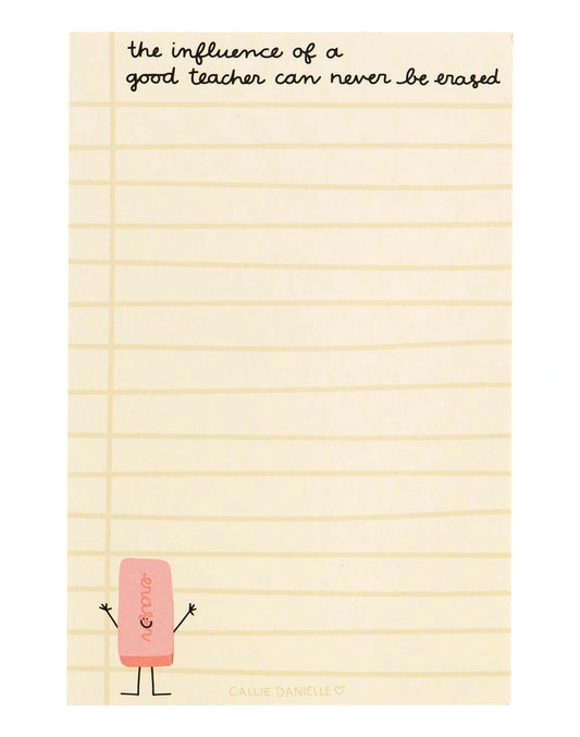 Influence Of A Good Teacher Notepad