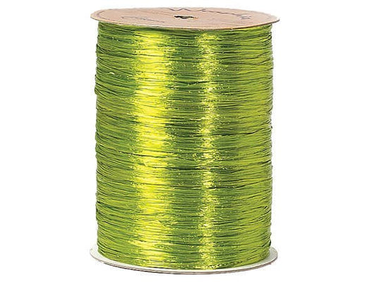Pearlized Raffia Ribbon: Jungle Green