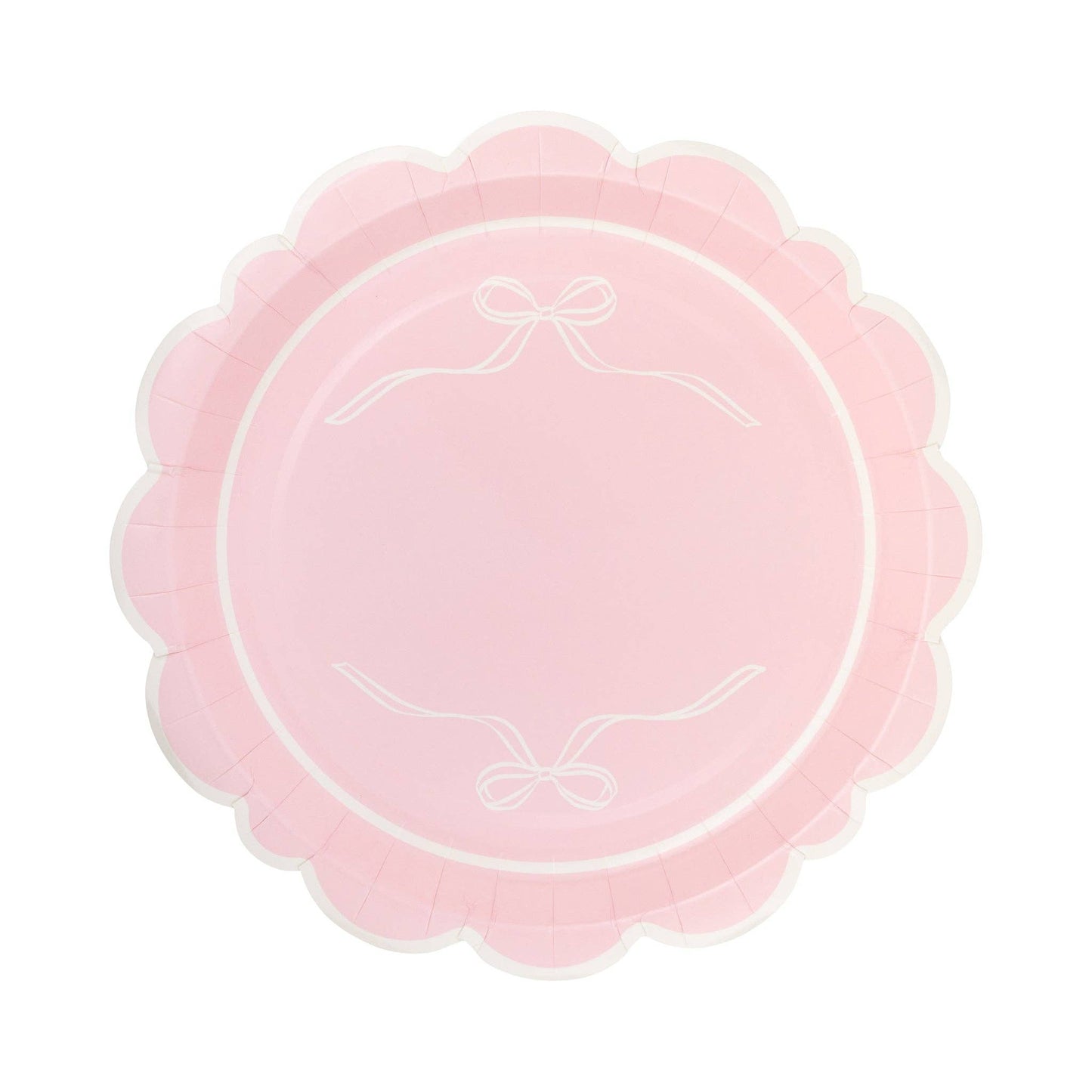 Round Pink Bows Plate
