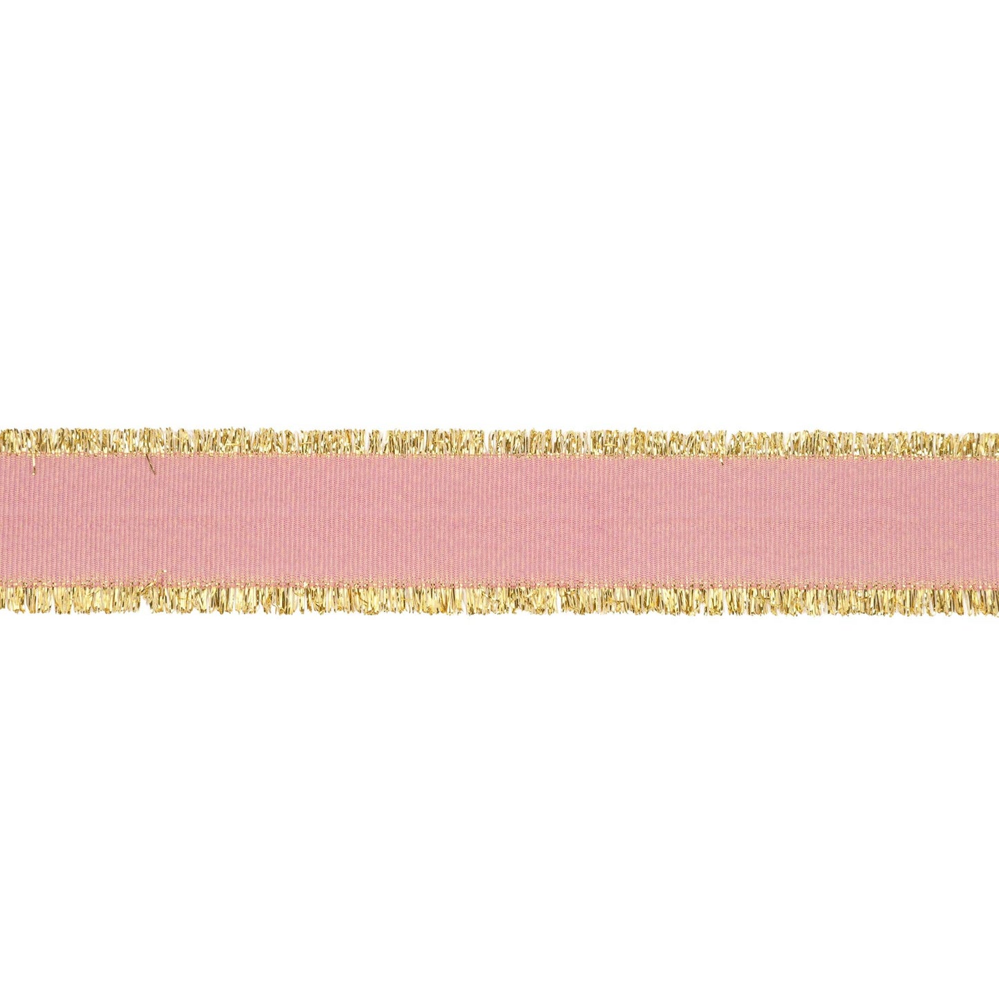 Textured Grosgrain Ribbon | Gold Metallic Fringe Quartz