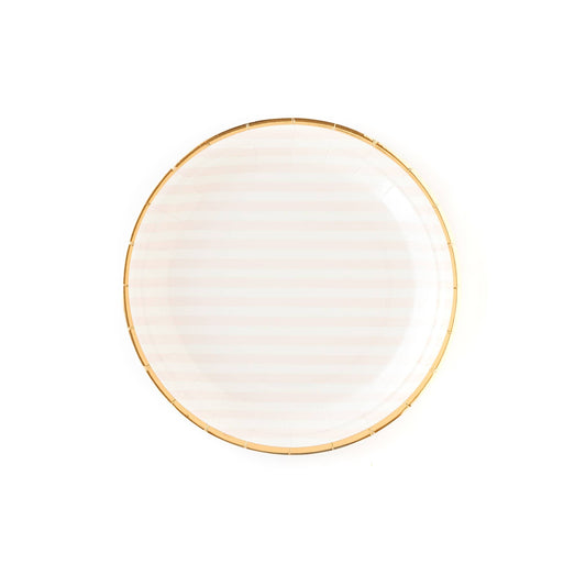 Pink Stripe Plates