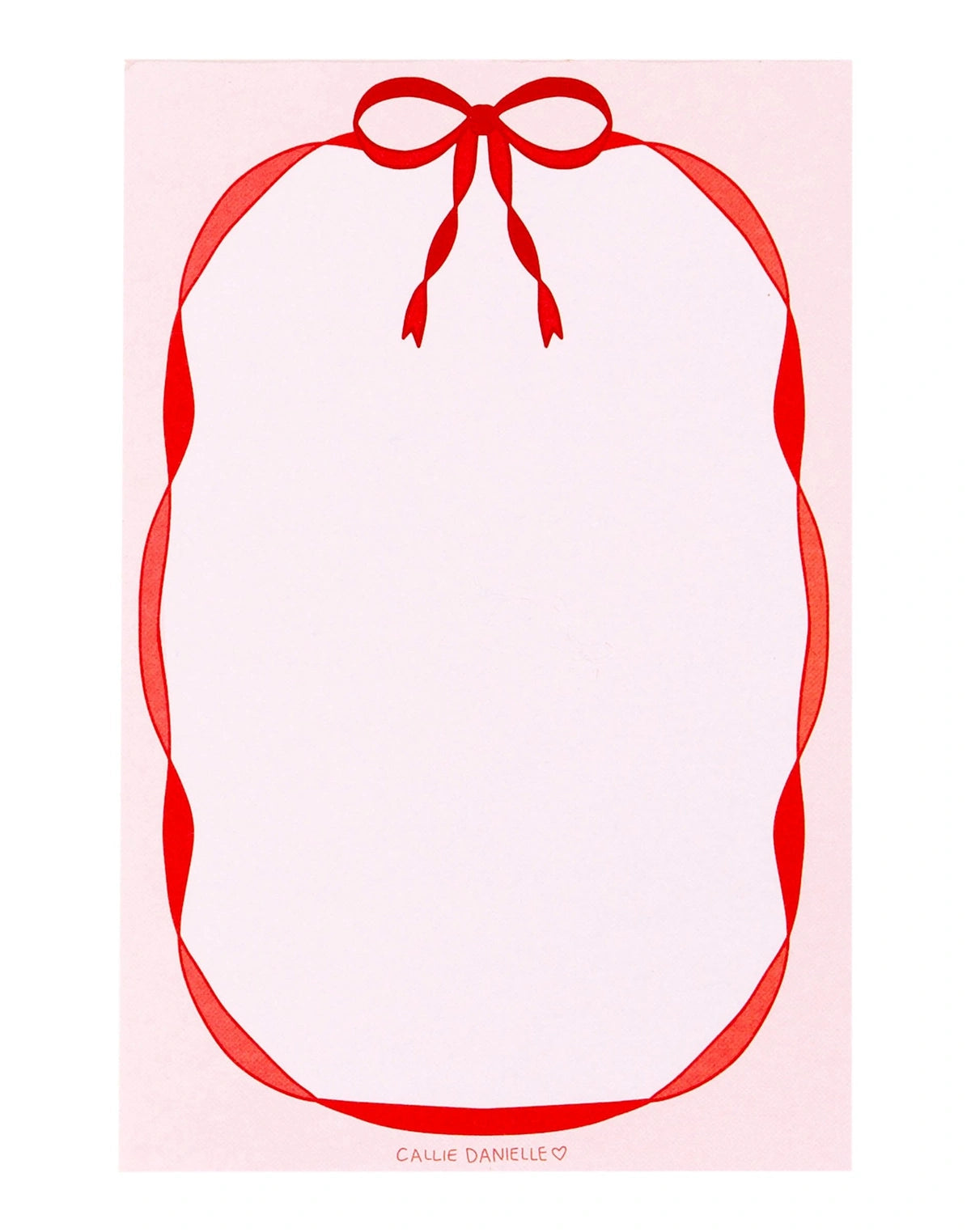 Red Coquette Bow Notepad