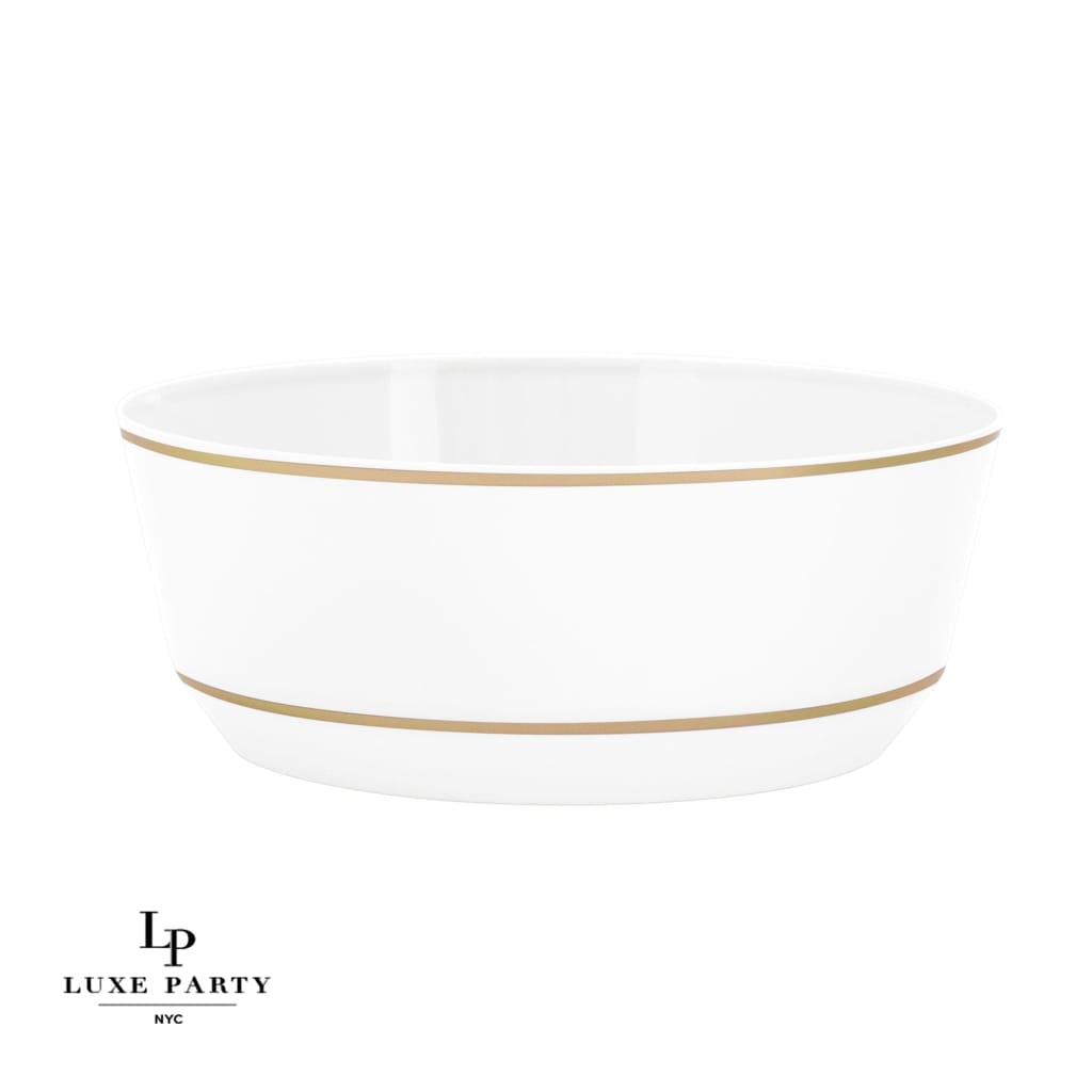 Round White+Gold Bowls