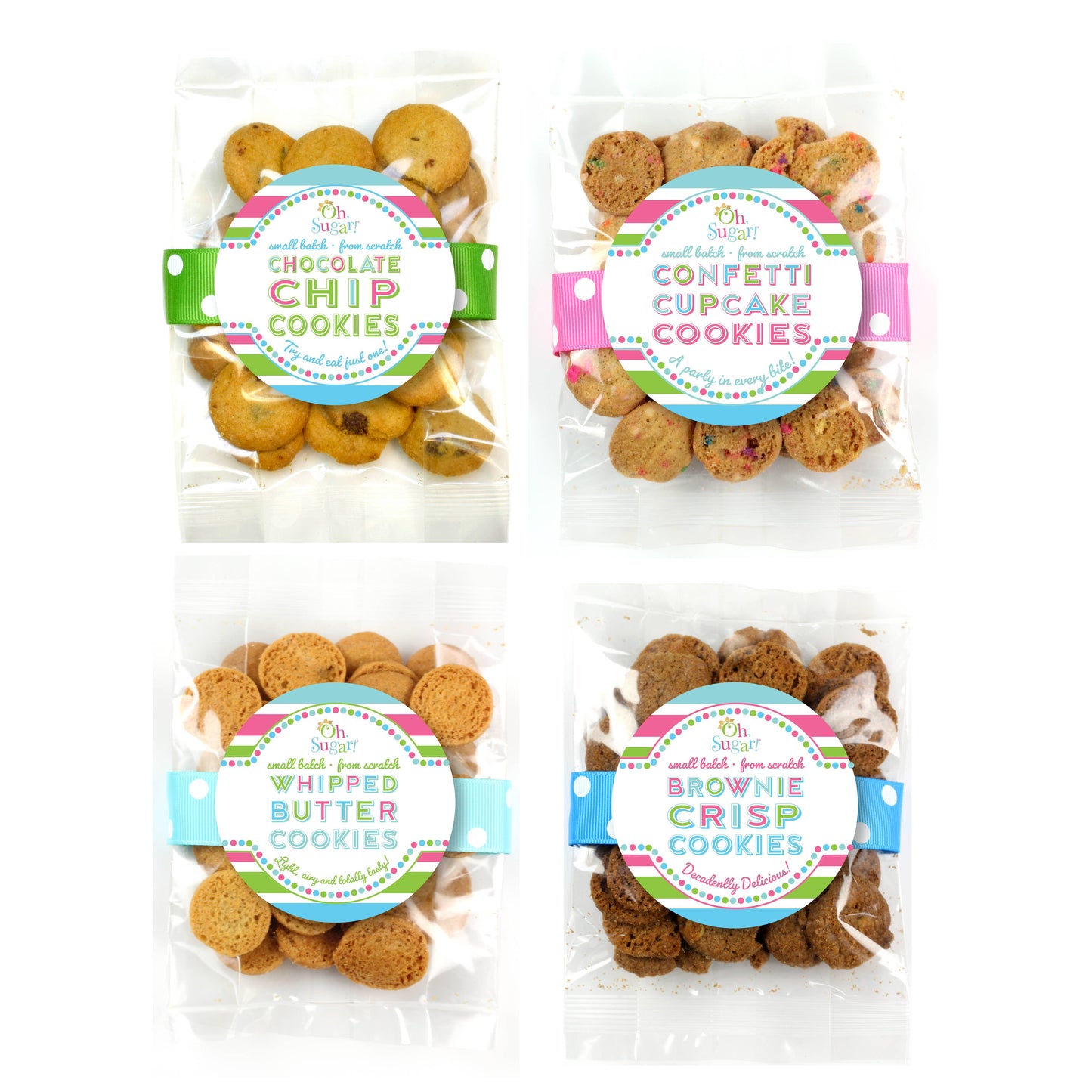 Cookie Bags - Small Everyday Mixed Flavor Bags - Four Assorted Flavors