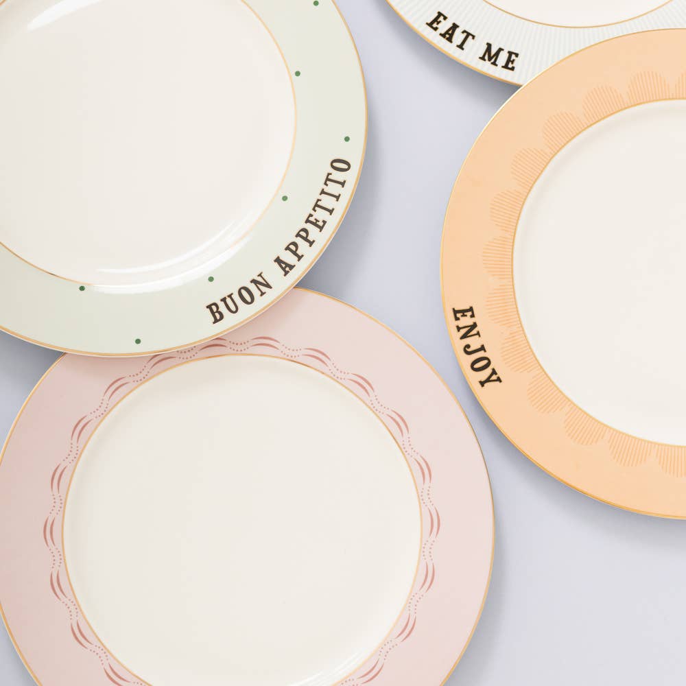 Slogan Dinner Plates (Set of 4)